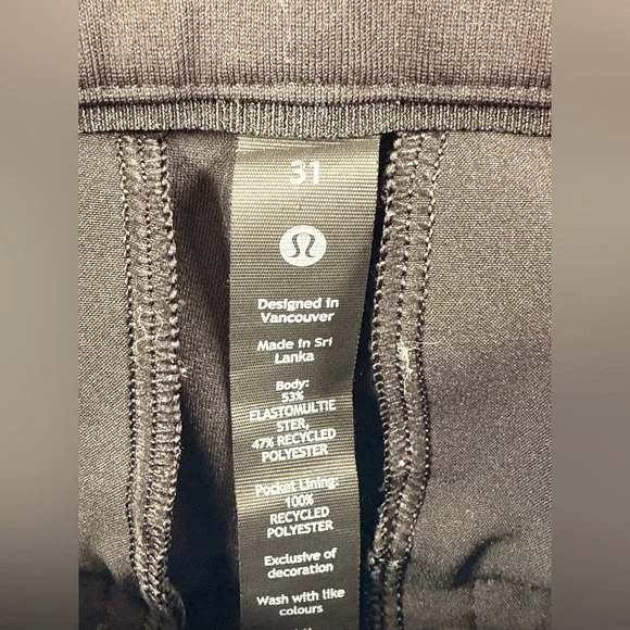EUC Lululemon Black Commission slim Fit Pants